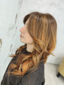 French balayage copper